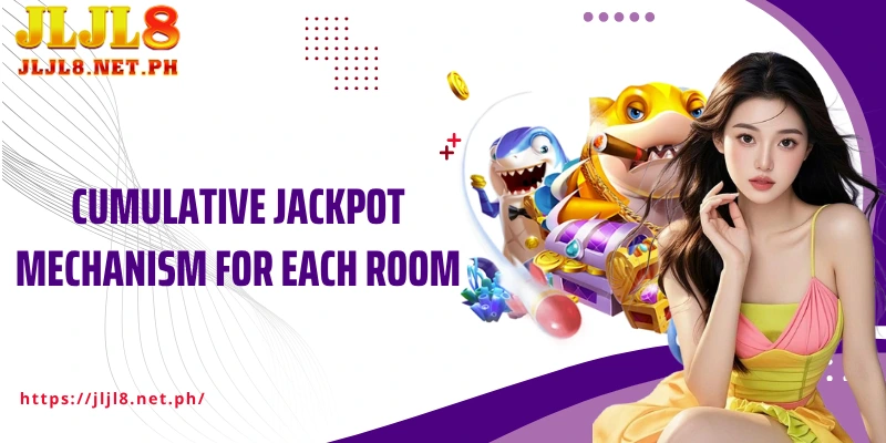 Cumulative jackpot mechanism for each room