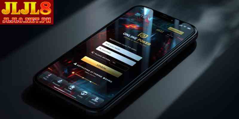 Poker online registration and login process on mobile phone